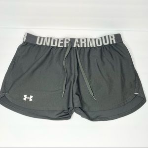 Under Armour Women's Medium UA Play Up Shorts 3.0. Grey Running Athletic